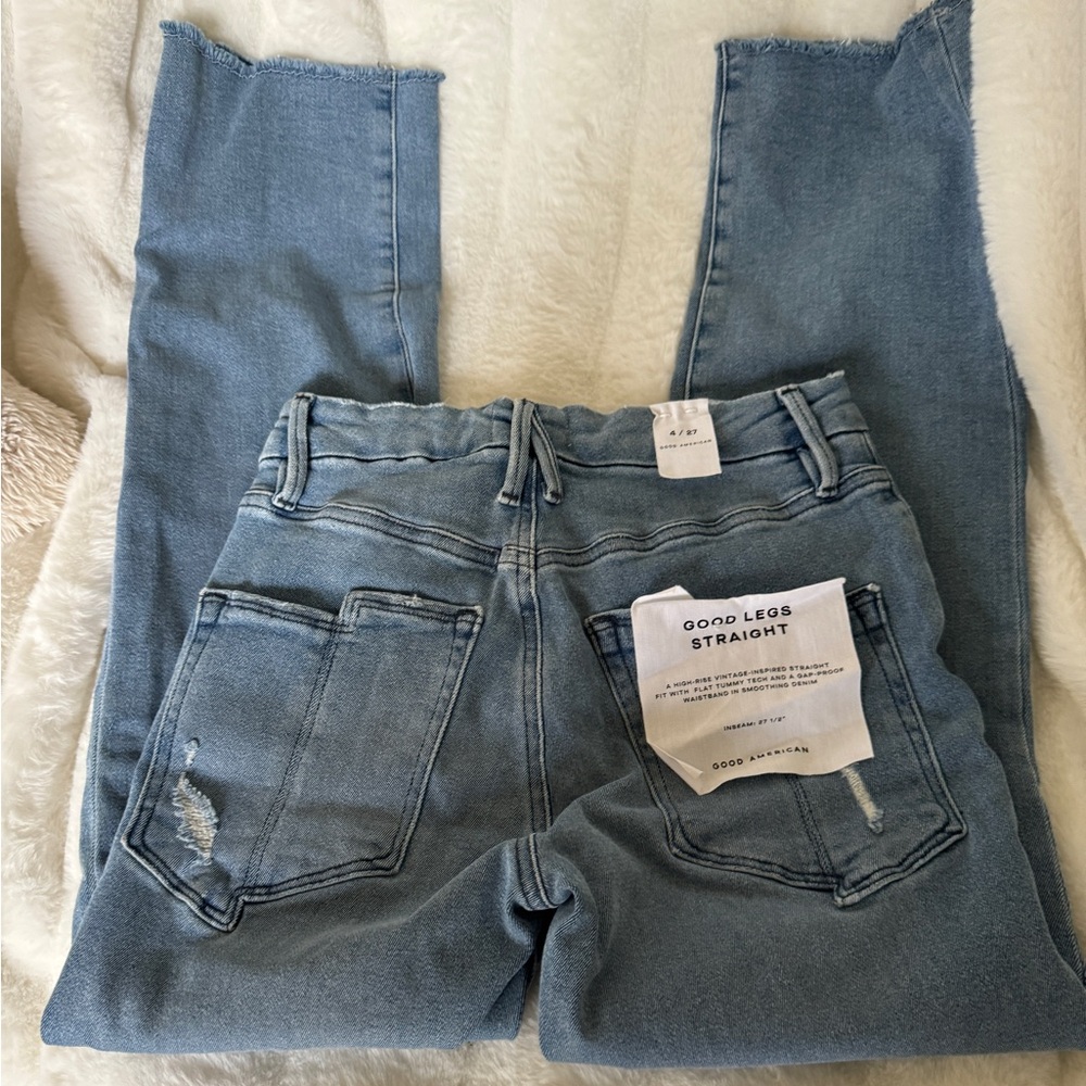 NWT Good American Good Legs Straight Jeans Sz 4/27